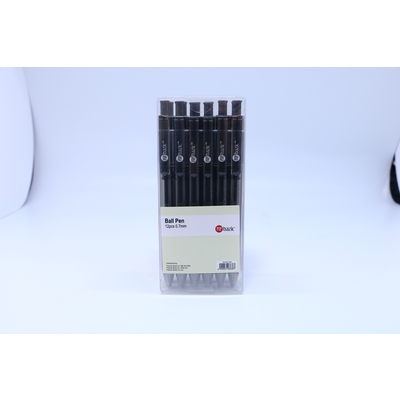 POP BAZIC BALL PEN 0.7MM 12PCS BLACK 12 PCS PER BOX