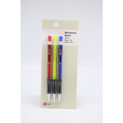 POP BAZIC MECHANICAL PENCIL 0.5MM RED,YELLOW,BLUE 3PCS PER PACK