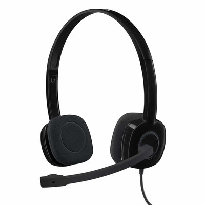 LOGITECH H151 PC 3.5MM HEADPHONE WITH MIC BLACK