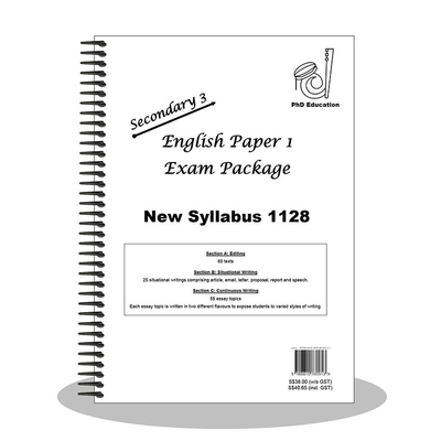 Secondary 3 English Paper 1 Exam Package (Syll 1128)