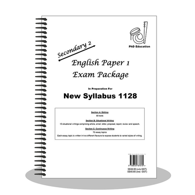 Secondary 2 English Paper 1 Exam Package (Syll 1128)