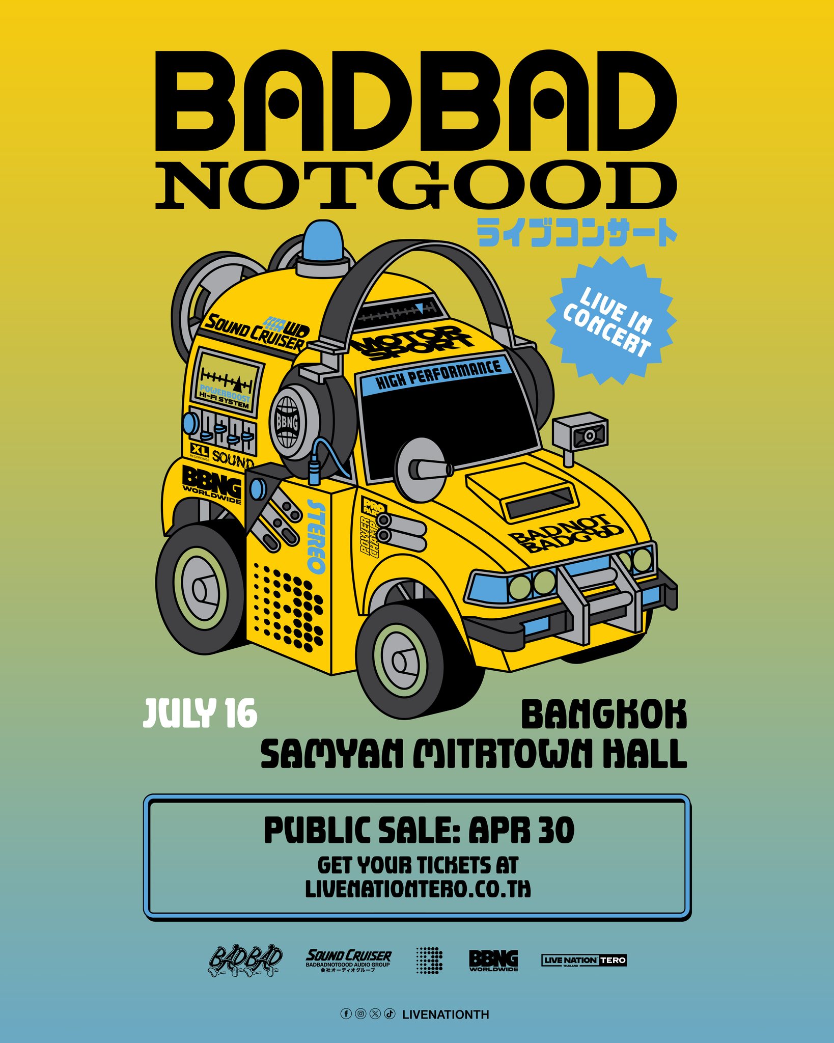 BADBADNOTGOOD 2026 LIVE IN BANGKOK