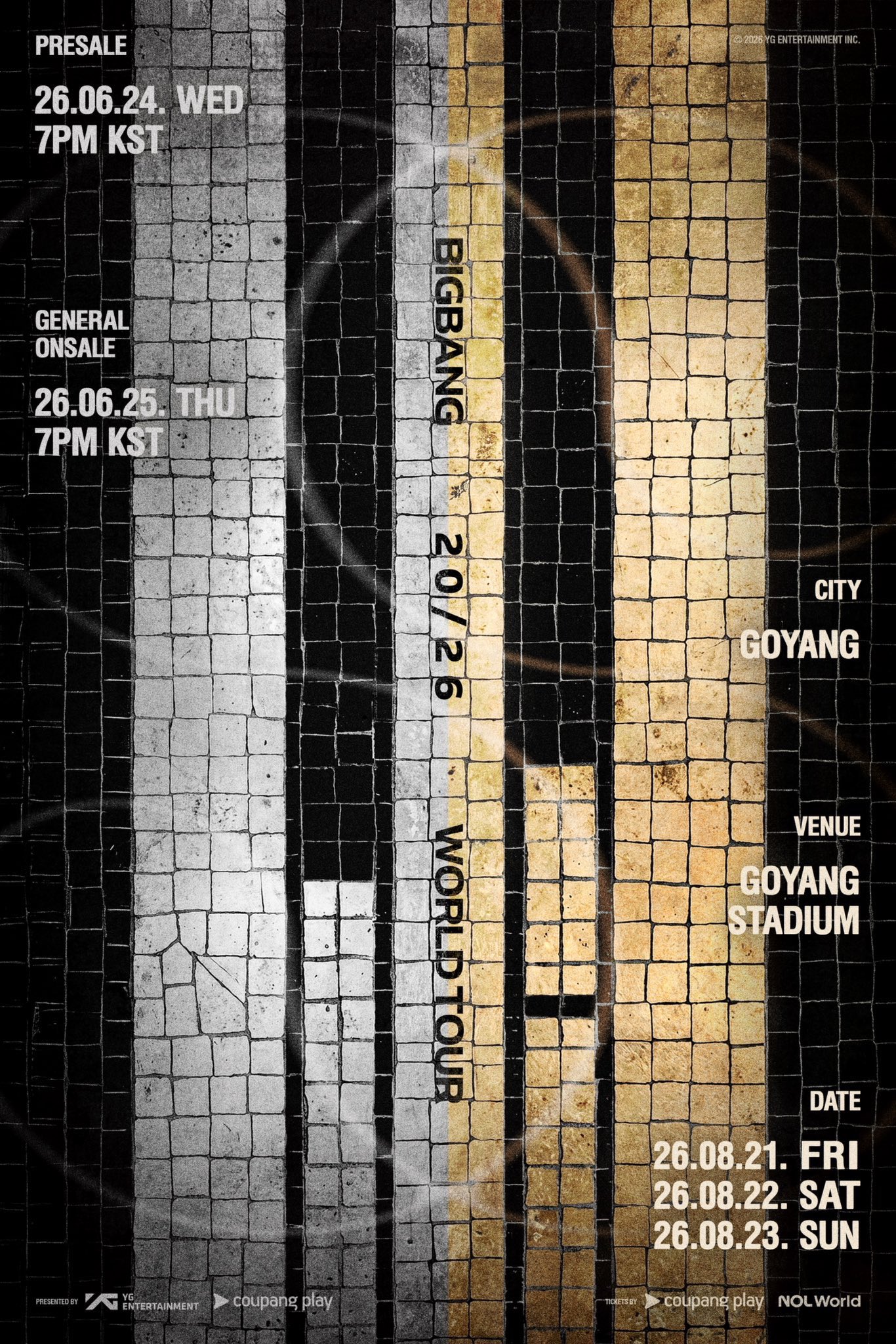 [ 21 Aug ] BIGBANG 2026 WORLD TOUR IN GOYANG