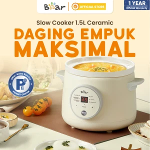 Bear Slow Cooker 1.5L Ceramic