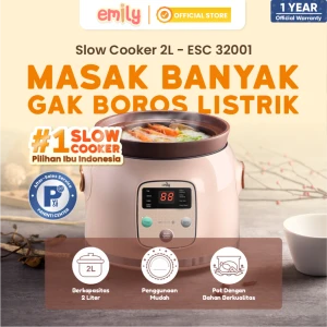 Slow Cooker Claypot 2L ESC-32001 | Baby & Family Food Maker | MPASI Cooker | Panci MPASI