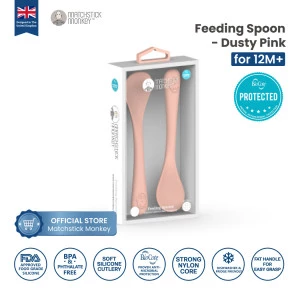 Matchstick Monkey - Mealtime Feeding Spoons Dusty Pink / MM-M-FS-010