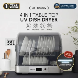 Norge 4 In 1 Table-top UV Dish Dryer 55L 300W / Sterilizer / Pengering Alat Makan