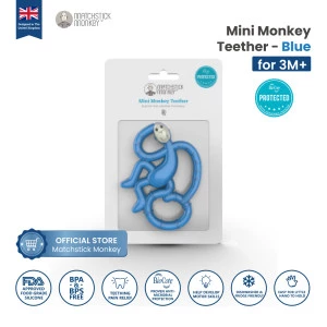 Matchstick Monkey Teether Mini Series Blue MM-MMT-002