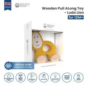 Matchstick Monkey - Playtime Pull Along Animal Lion / MM-P-PA-L-001
