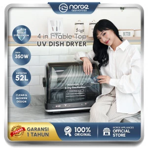 Norge 4 In 1 Table-top UV Dish Dryer 52L 350W (NG-DD52UV) / Sterilizer / Pengering Alat Makan