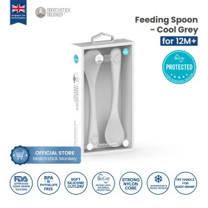 Matchstick Monkey - Mealtime Feeding Spoons Grey / MM-M-FS-015