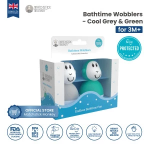 Matchstick Monkey - Wobblers Cool Grey & Green / MM-B-WB-005