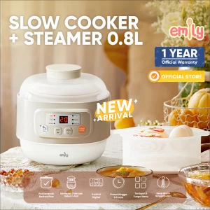 EMILY Slow Cooker 0.8L Ceramic | Panci Keramik | Baby & Family Food Maker | MPASI Cooker | Panci MPASI - (14040528)
