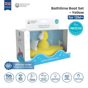 Matchstick Monkey - Bathtime Boat Set Yellow / MM-B-BSG-006
