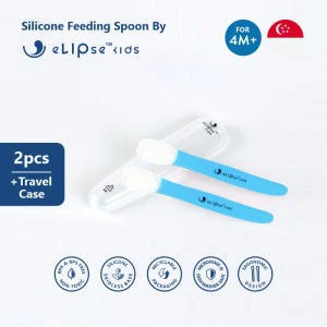 Elipse Kids Silicone Feeding Spoons with Travel Case