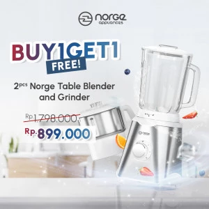 B1G1 - NORGE Table Blender 1.5L And Grinder 1.2L 600W 18.000 RPM