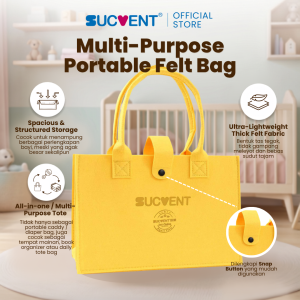 SucVent Felt Bag |Tas Organizer Perlengkapan Bayi | Diaper Caddy Bag | Multi-Purpose Felt Bag