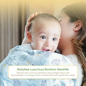 Babybee Bedong Bayi Jumbo Selimut Baby 120x110cm Bahan Bamboo Luxurious Swaddle