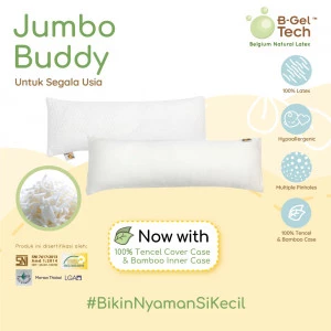 Babybee - Jumbo Buddy With Case - Bantal Peluk Hypoallergenic Ukuran Jumbo, Bantal Anti Stress, Anti Kempes