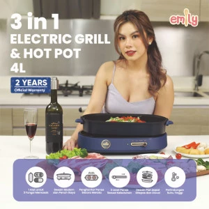 3 In 1 Electric Grill & Hot Pot 4L  / Pemanggang Perebus Makanan