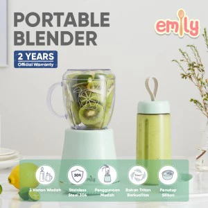 Emily Portable Blender With Bottle & Mug / Blender Dengan Botol & Mug