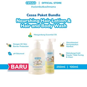 Cessa Paket Bundle Nourshing Hair Lotion 100ml & Hair And Body Wash 25
