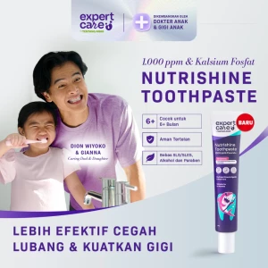 Expert Care Nutrishine Toothpaste 36gr Dengan Fluoride 1.000ppm Dan Kalsium Fosfat