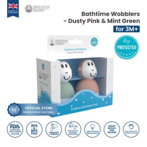 Matchstick Monkey - Wobblers Mint Green & Dusty Pink / MM-B-WB-004