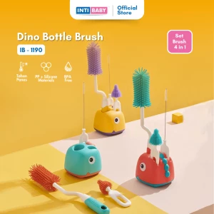 INTI BABY - Dino Bottle Brush Set - Sikat Botol Silicon/IB-1190
