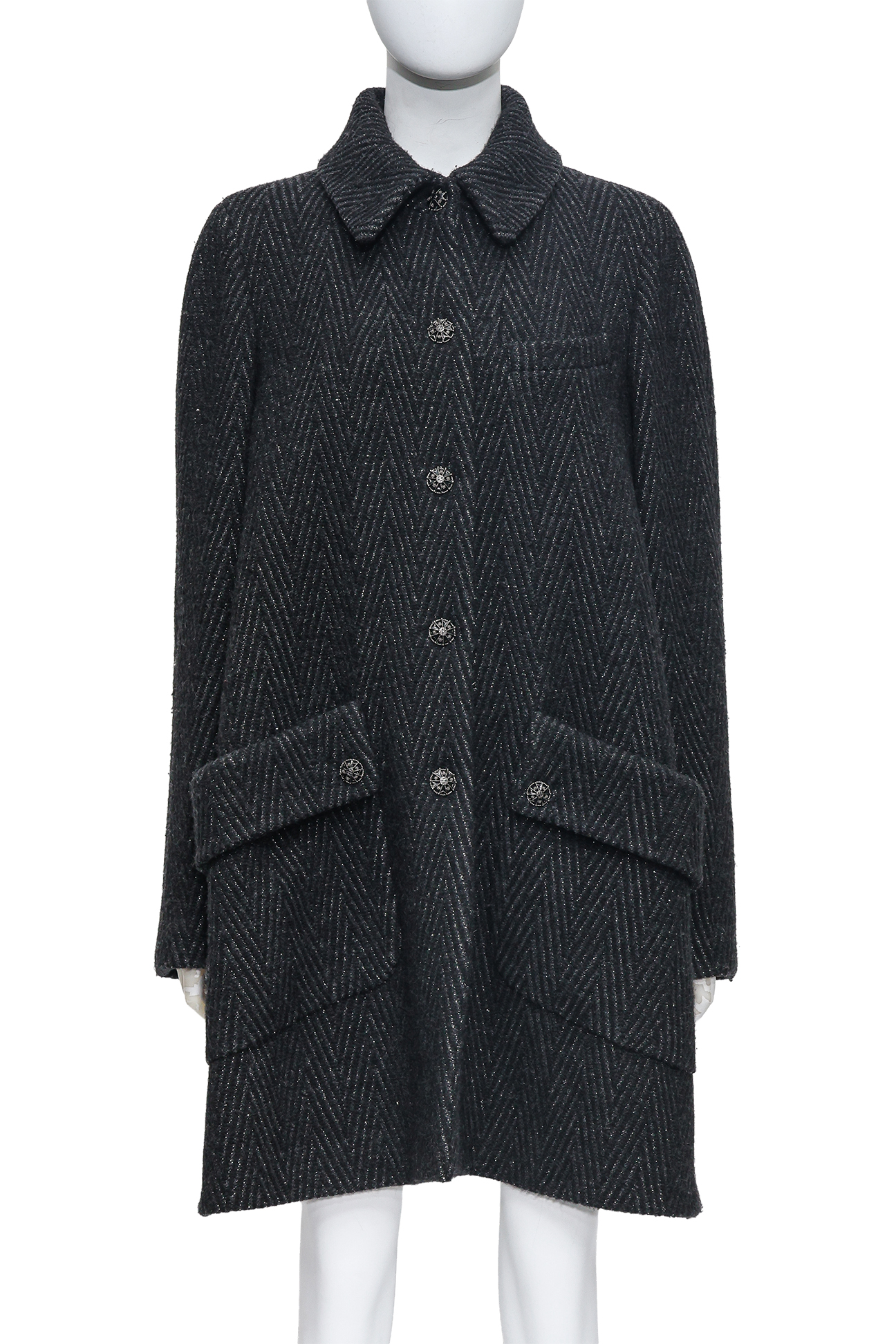 CHANEL - A HERRINGBONE COAT, F/W 2008