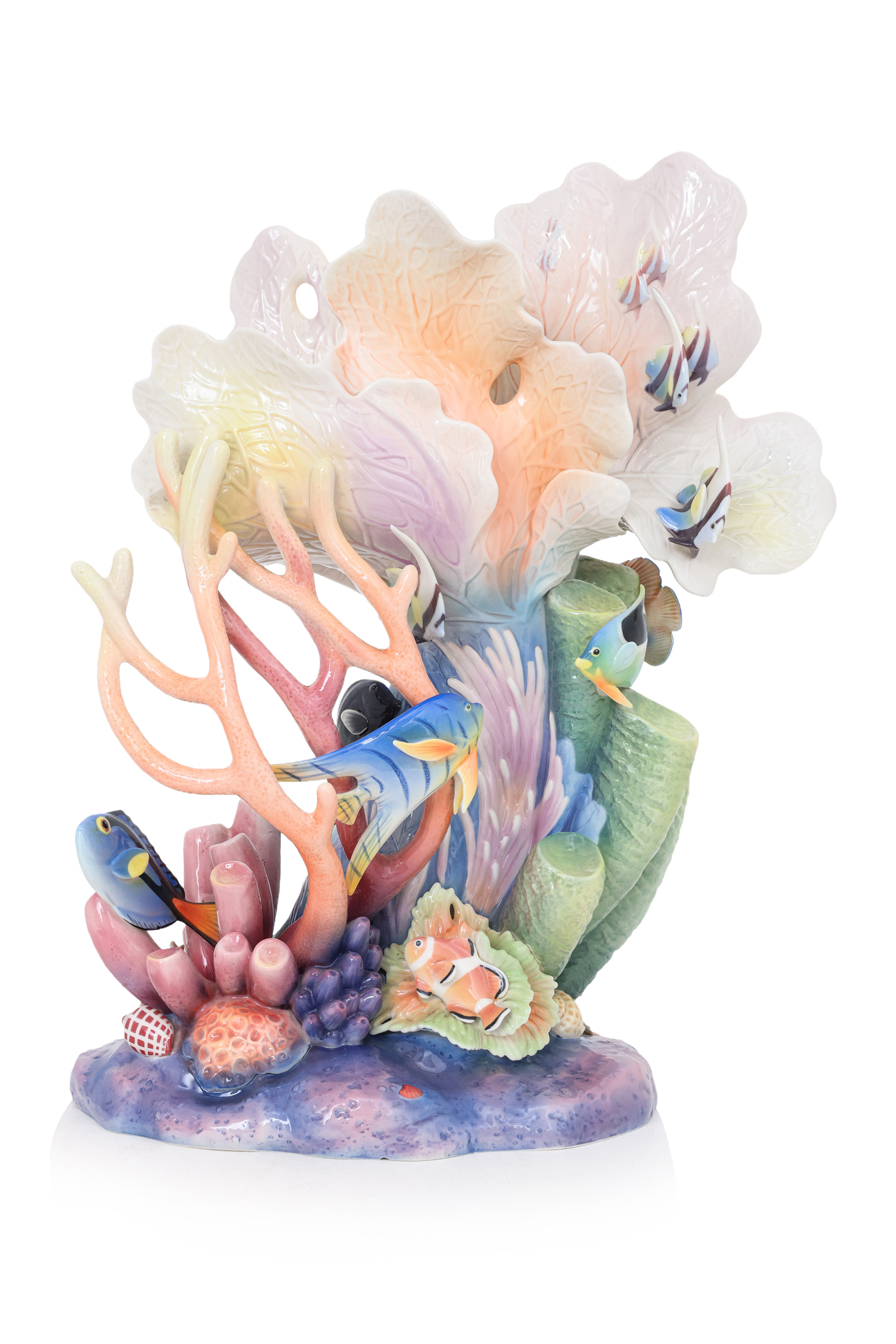 A LARGE FRANZ 'BY THE SEA' PORCELAIN VASE