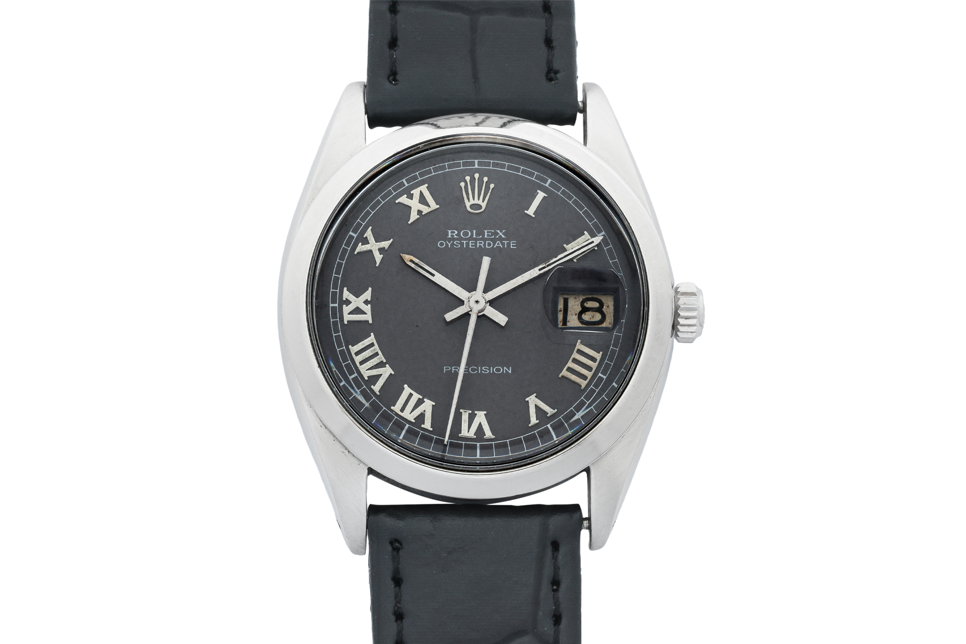 ROLEX - A CUSTOM DIAL OYSTERDATE PRECISION WRISTWATCH