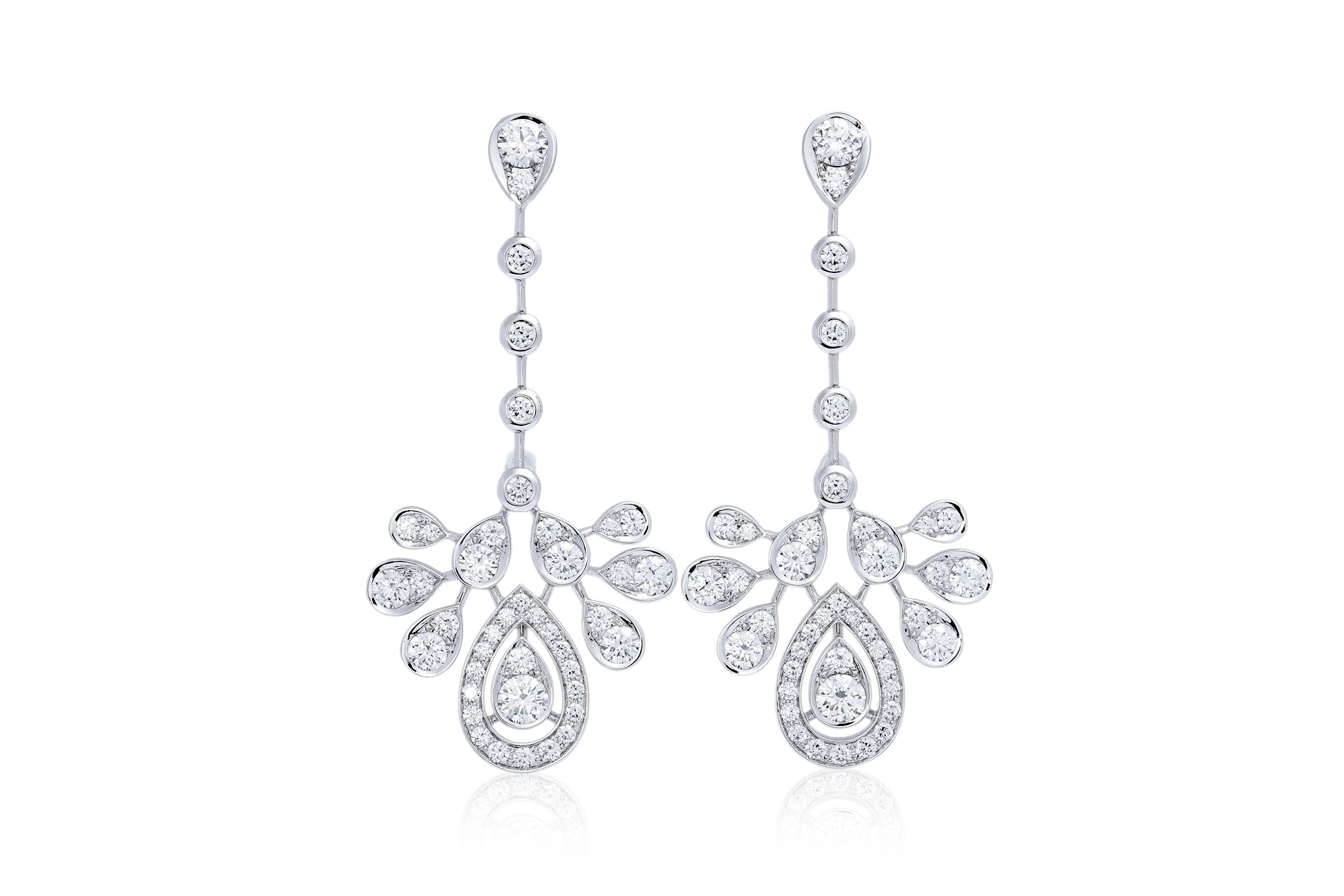 CHAUMET 'JOSÉPHINE AIGRETTE IMPÉRIALE' DIAMOND PENDANT EARRINGS