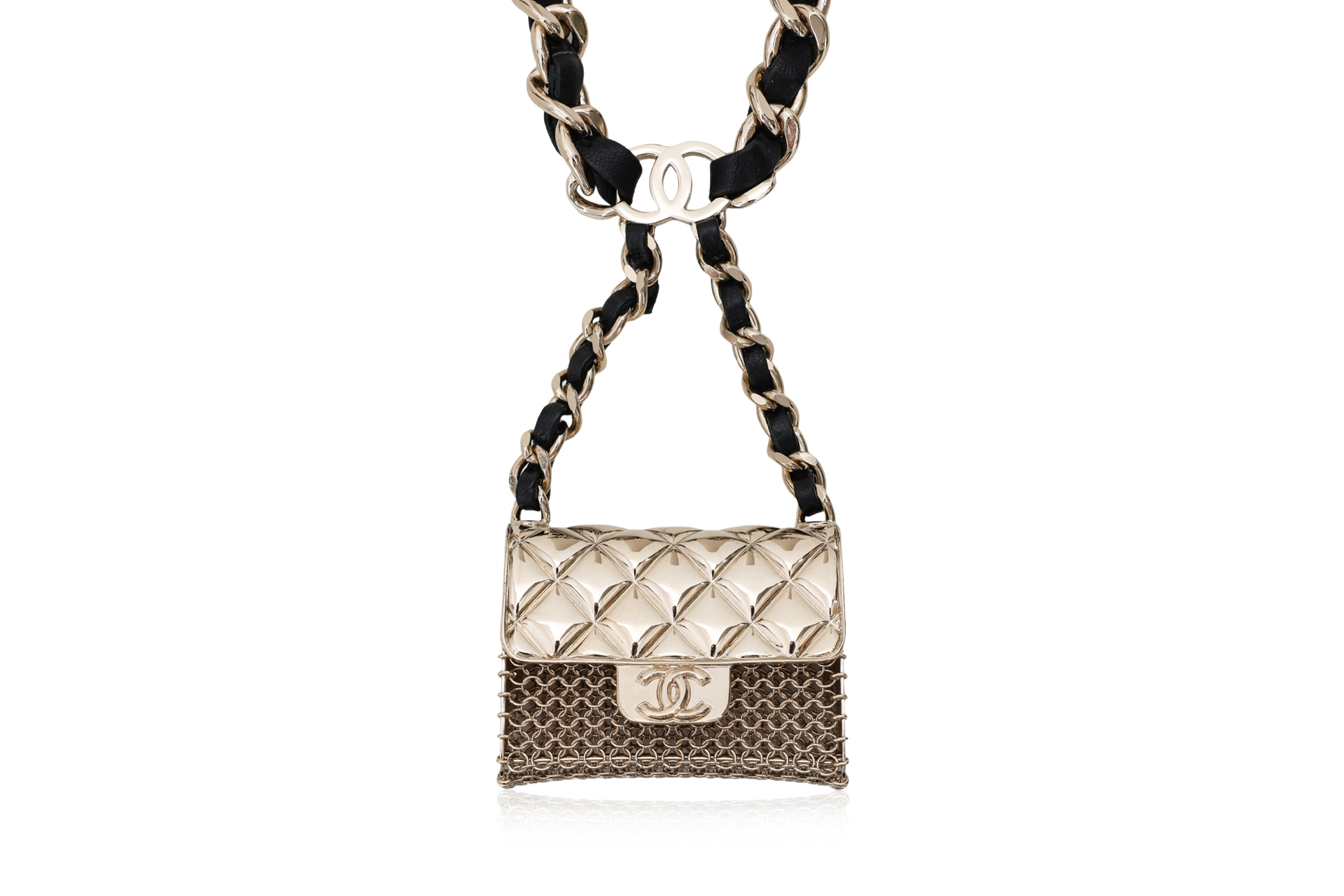CHANEL METAL FLAP BAG CHARM WAIST BELT, 2021