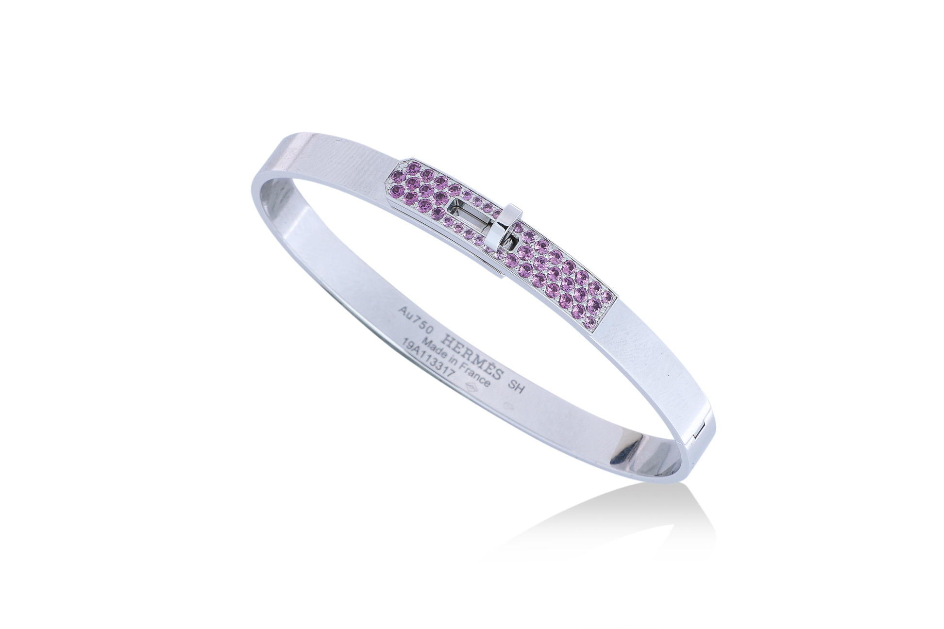 HERMÈS 'KELLY' RHODOLITE BANGLE