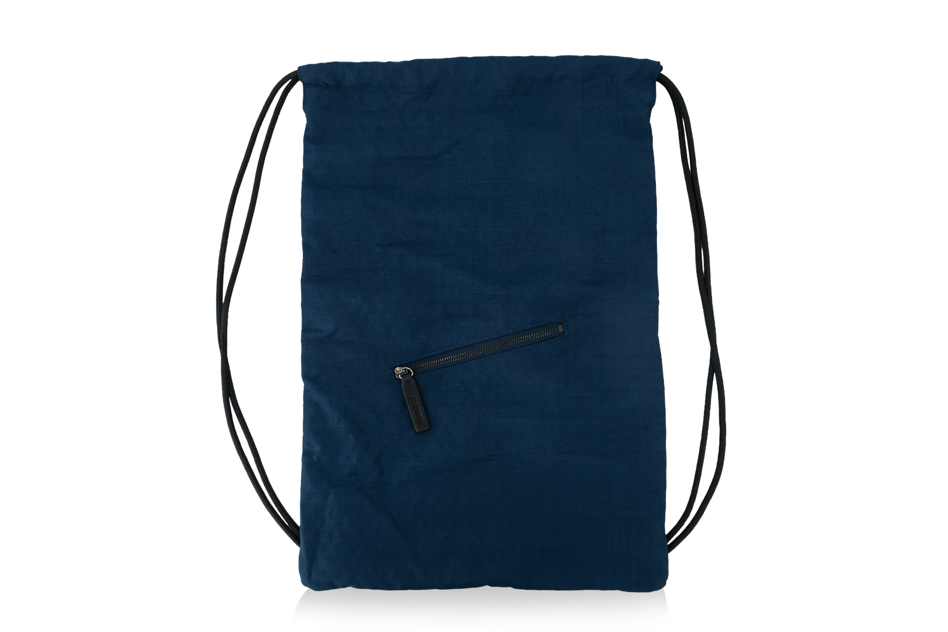 JIL SANDER - A NAVY BLUE DRAWSTRING BACKPACK