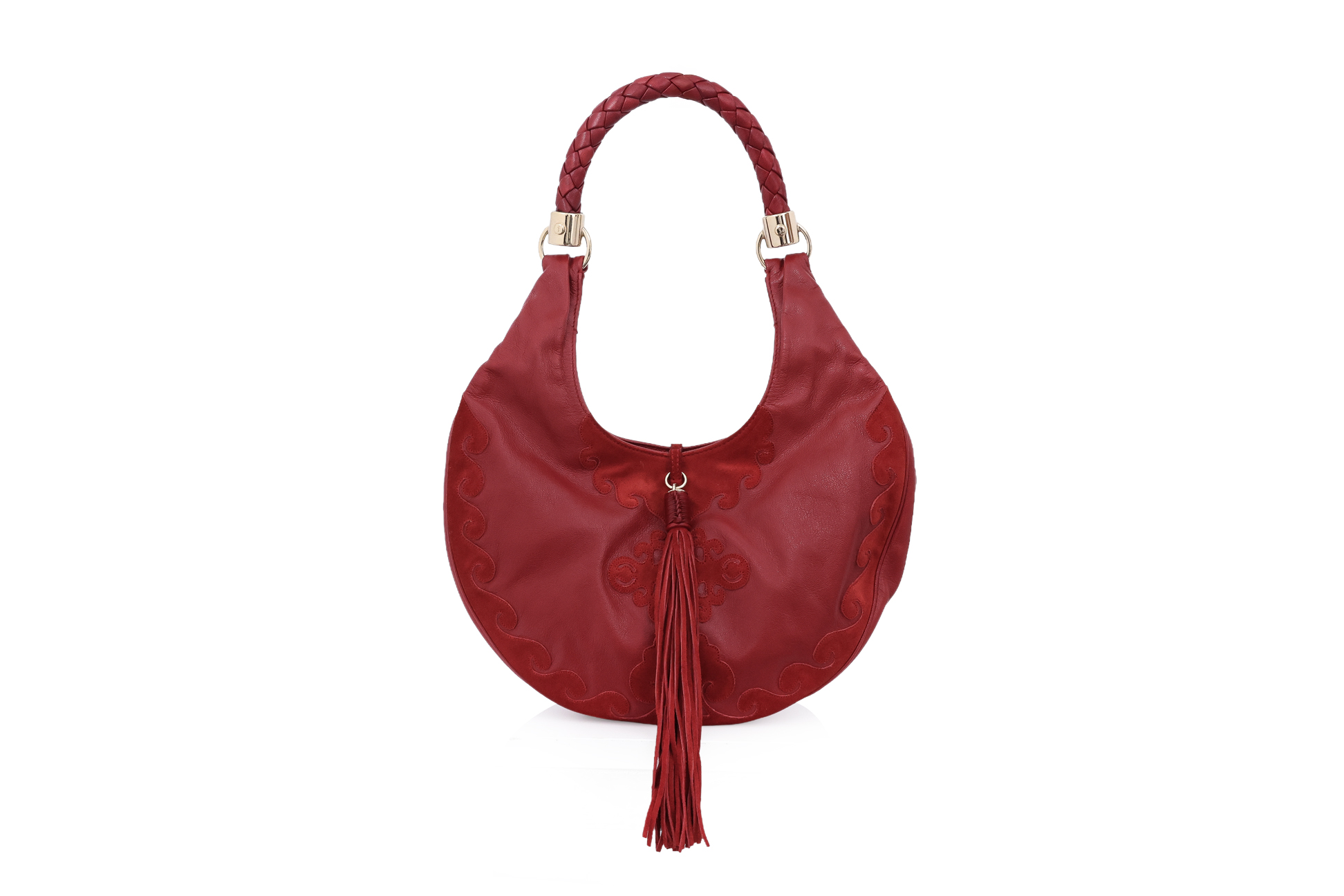 YVES SAINT LAURENT - A HOBO BAG WITH TASSEL
