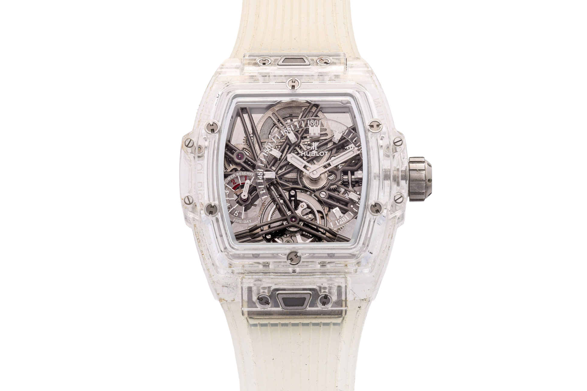 HUBLOT - A CLEAR SAPPHIRE 'SPIRIT OF BIG BANG' TOURBILLON WRISTWATCH