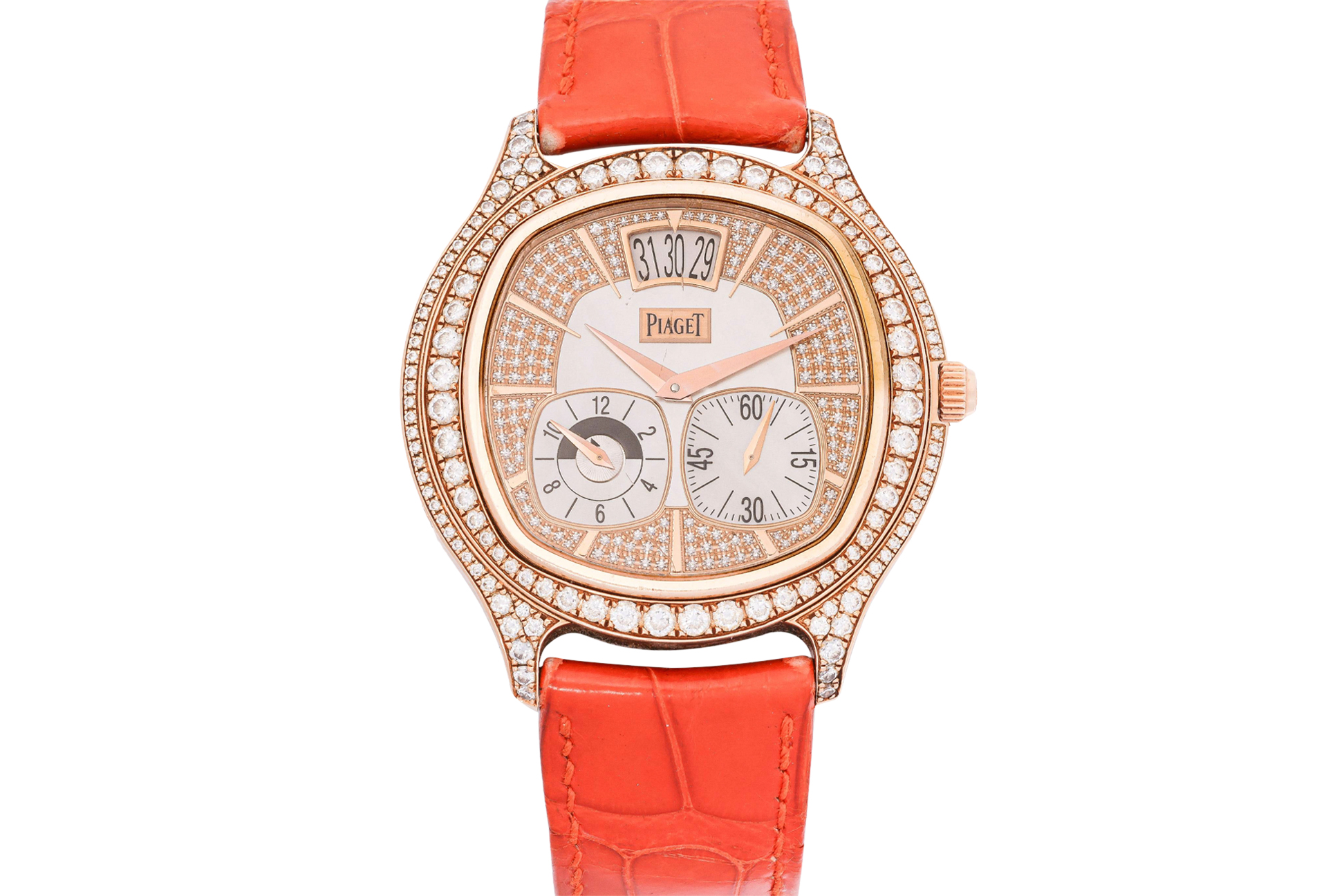 PIAGET - LIMITED EDITION 18K PINK GOLD AND DIAMOND 'EMPERADOR COUSSIN' WRISTWATCH ✱