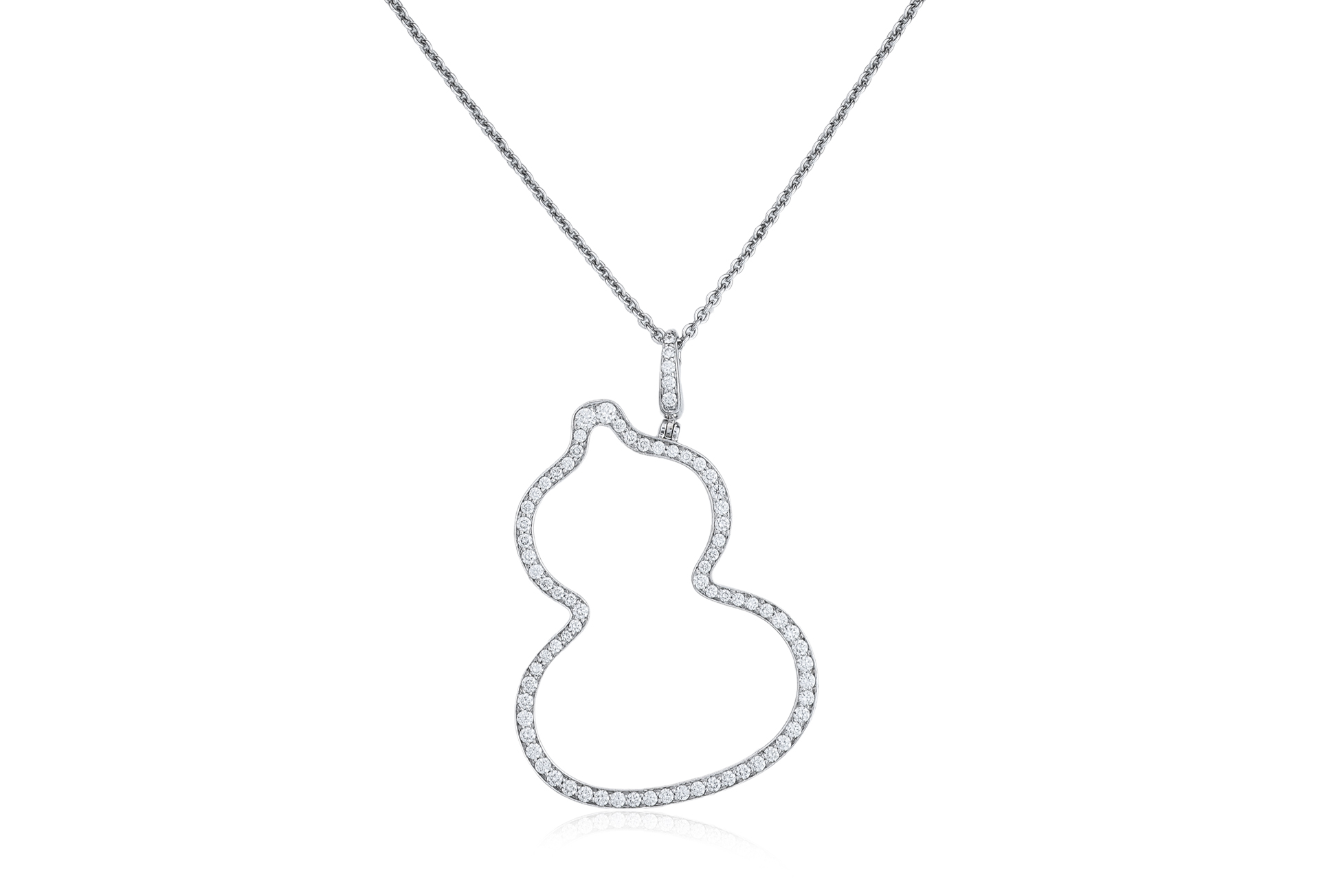 QEELIN 'WULU MAXI' DIAMOND PENDANT NECKLACE