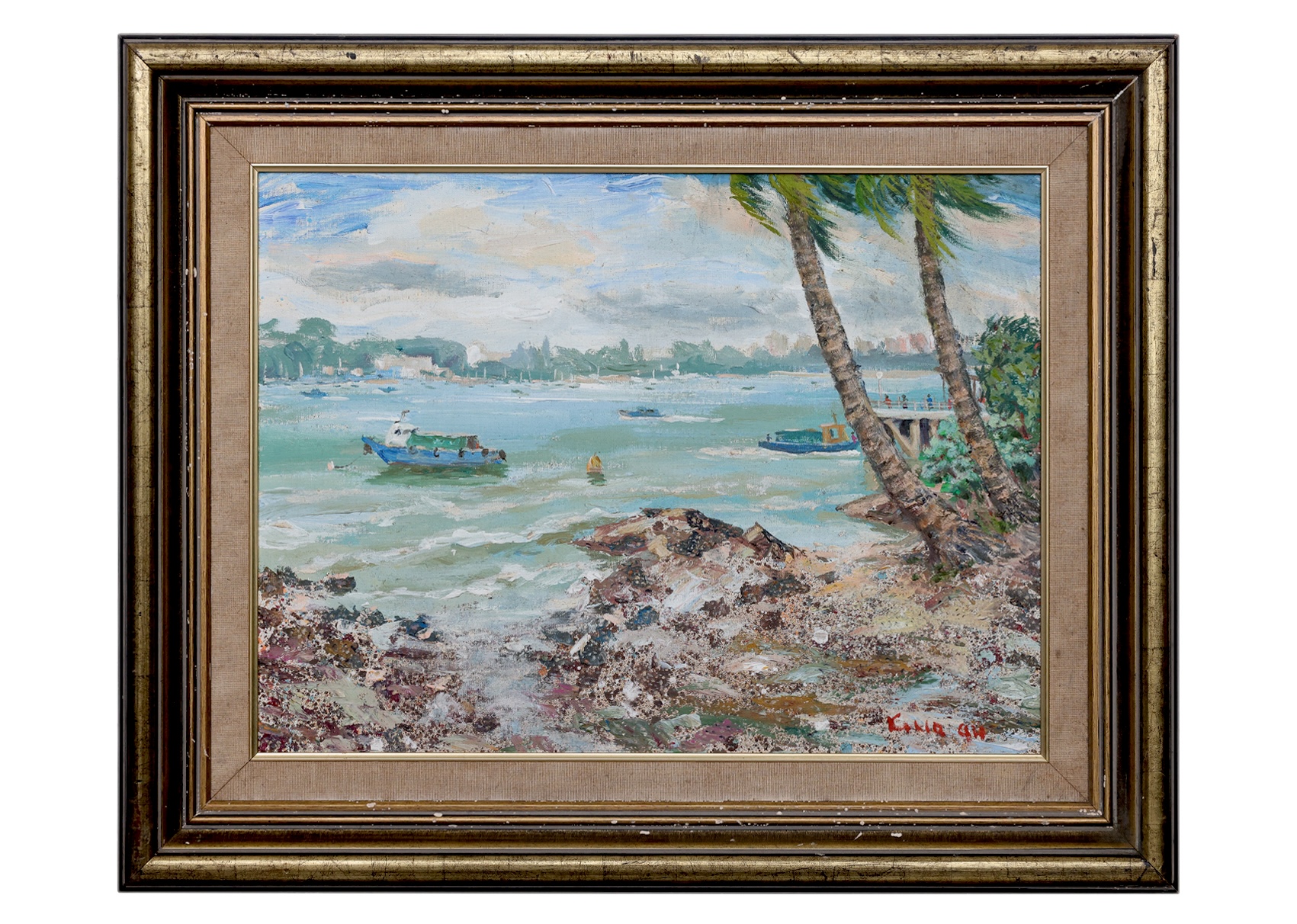 HO KAH LEONG (SINGAPOREAN, B.1937) - 'PALAU UBIN SEASIDE'