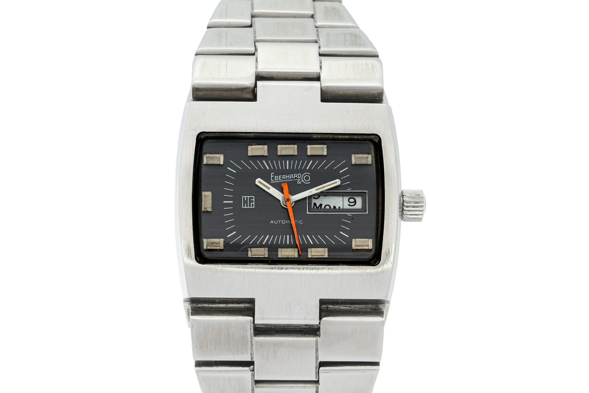 EBERHARD & CO. - A HI-BEAT 'BIG SQUARE' AUTOMATIC WRISTWATCH