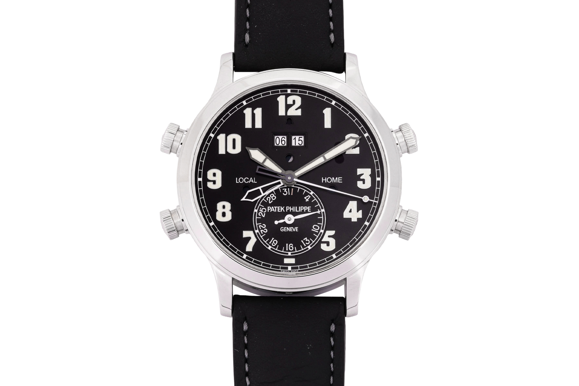 PATEK PHILIPPE - PLATINUM GRAND COMPLICATIONS 'TRAVEL TIME' ALARM  WRISTWATCH