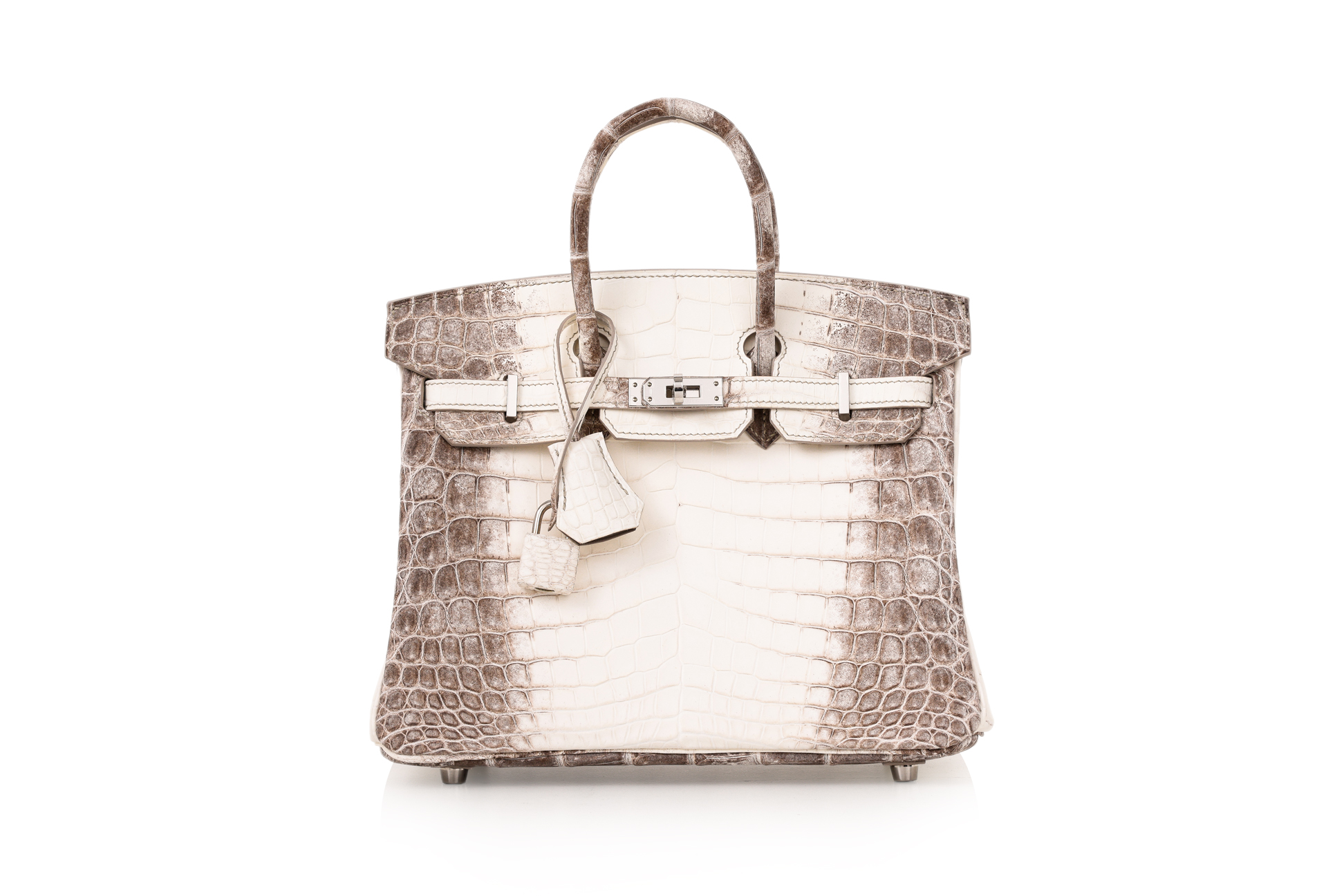 HERMÈS BIRKIN 25 IN MATTE WHITE HIMALAYA NILOTICUS CROCODILE