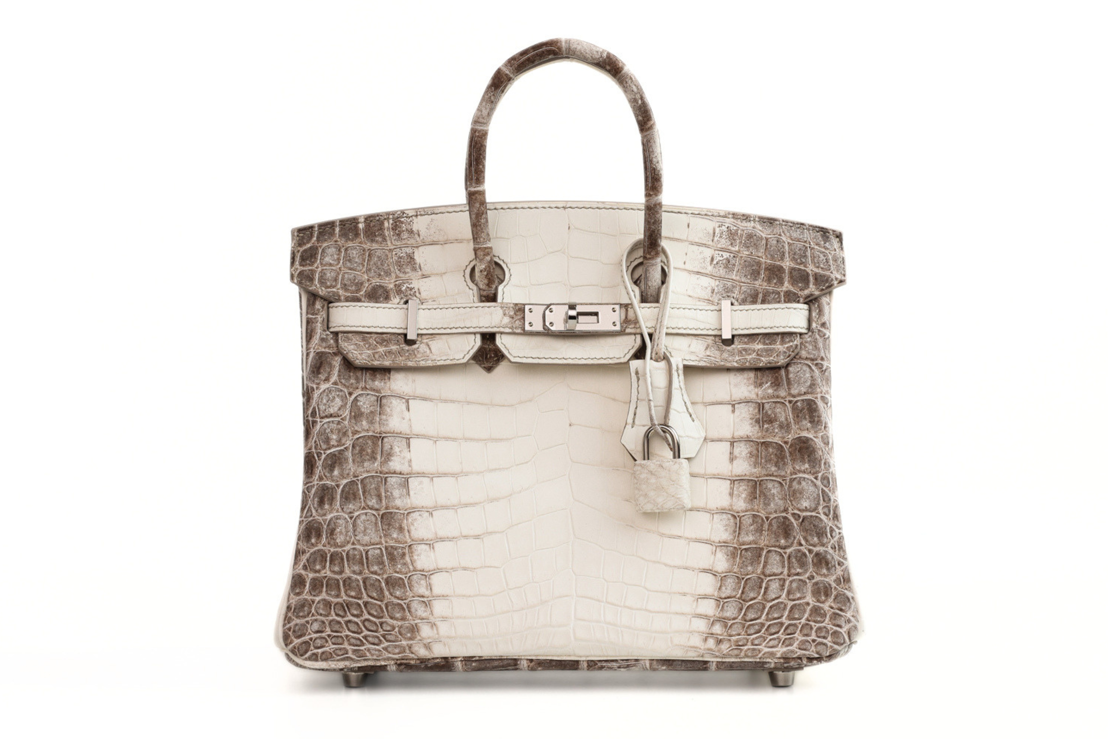 HERMÈS BIRKIN 25 IN MATTE WHITE HIMALAYA NILOTICUS CROCODILE