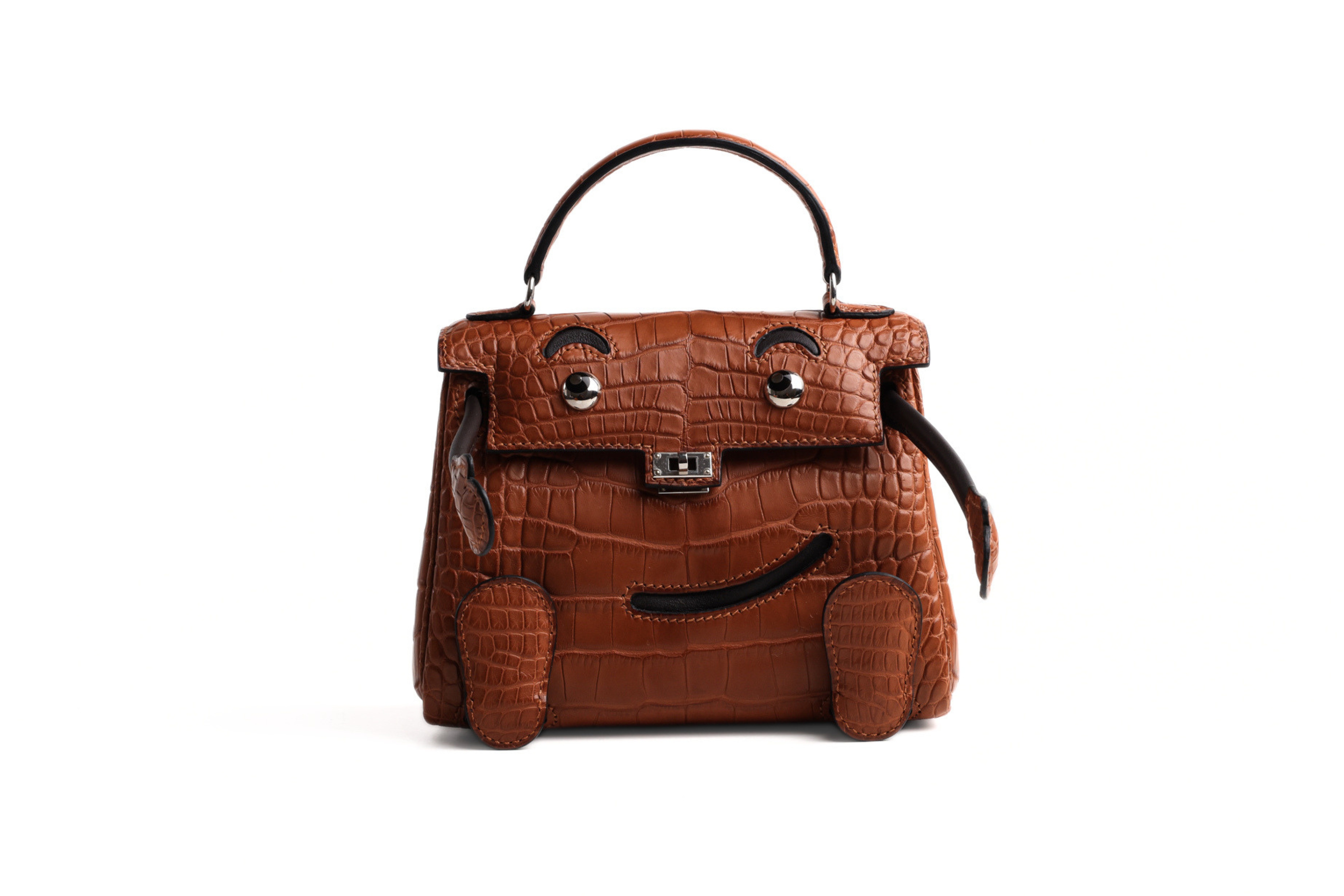 HERMÈS QUELLE IDOLE KELLY DOL IN MATTE GOLD & ÉBÈNE ALLIGATOR, 2022