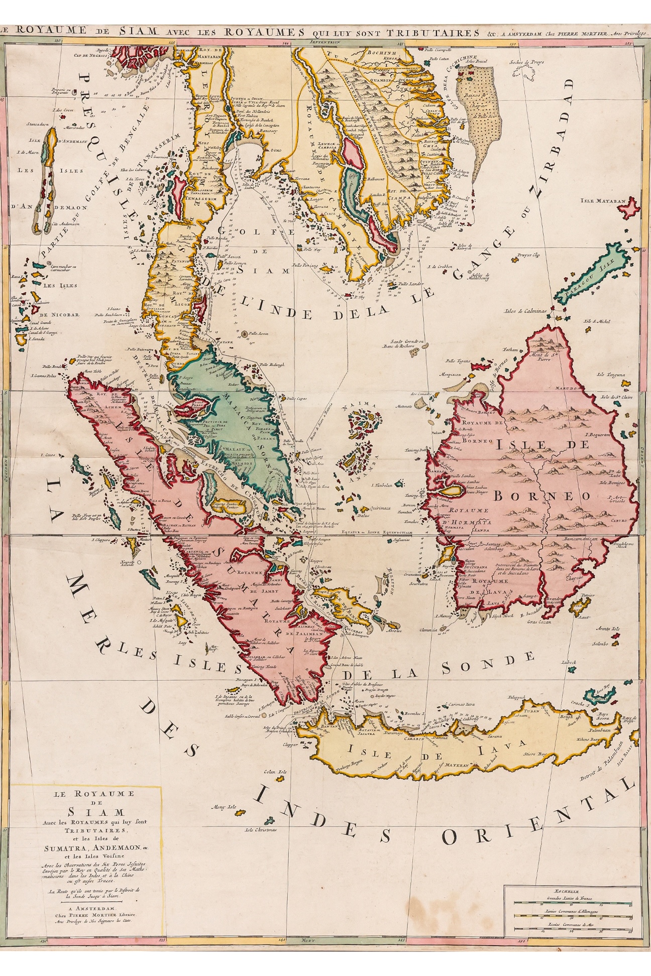 LE ROYAUME DE SIAM... PIERRE MORTIER, 1692