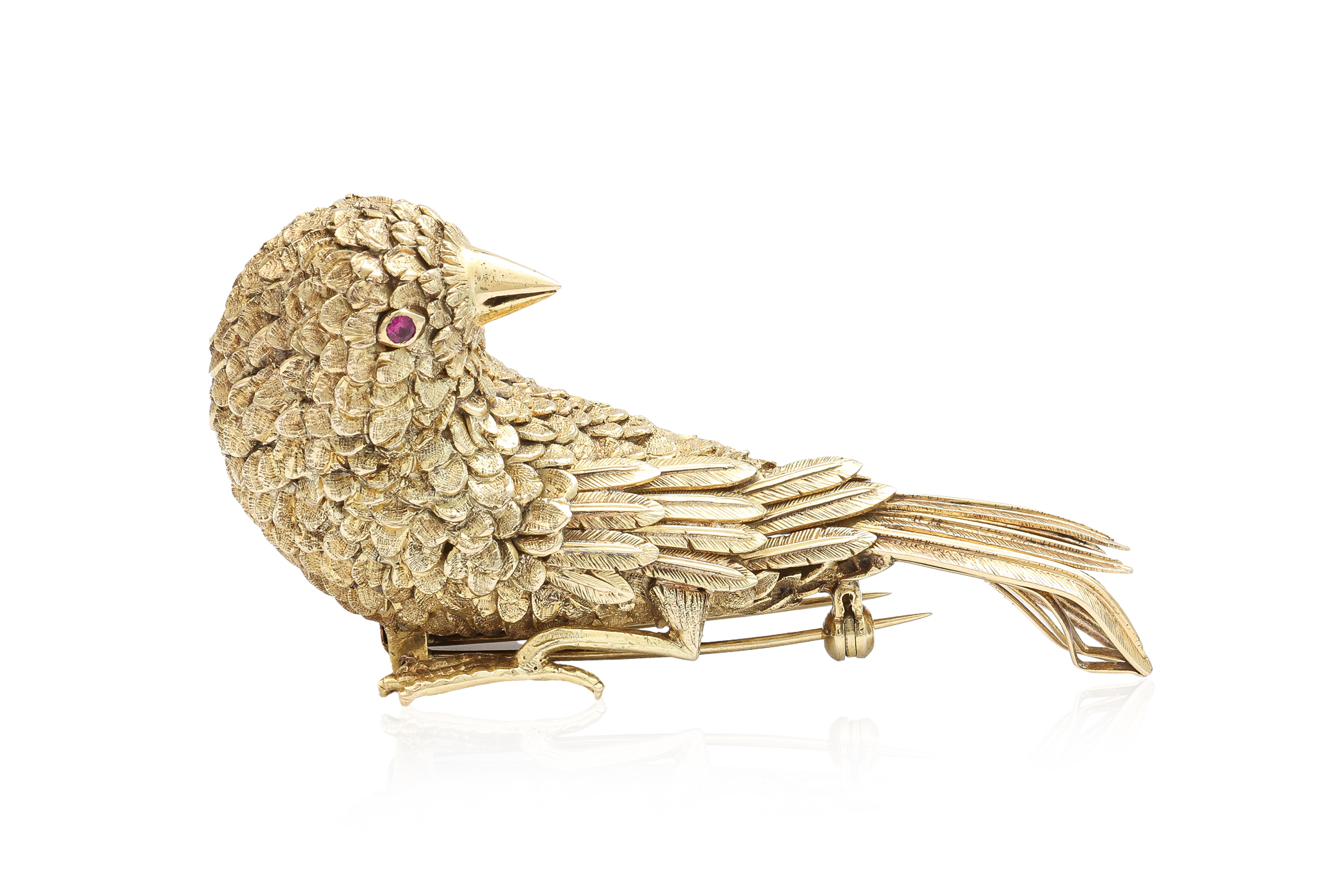 A LARGE BIRD BROOCH/CLIP