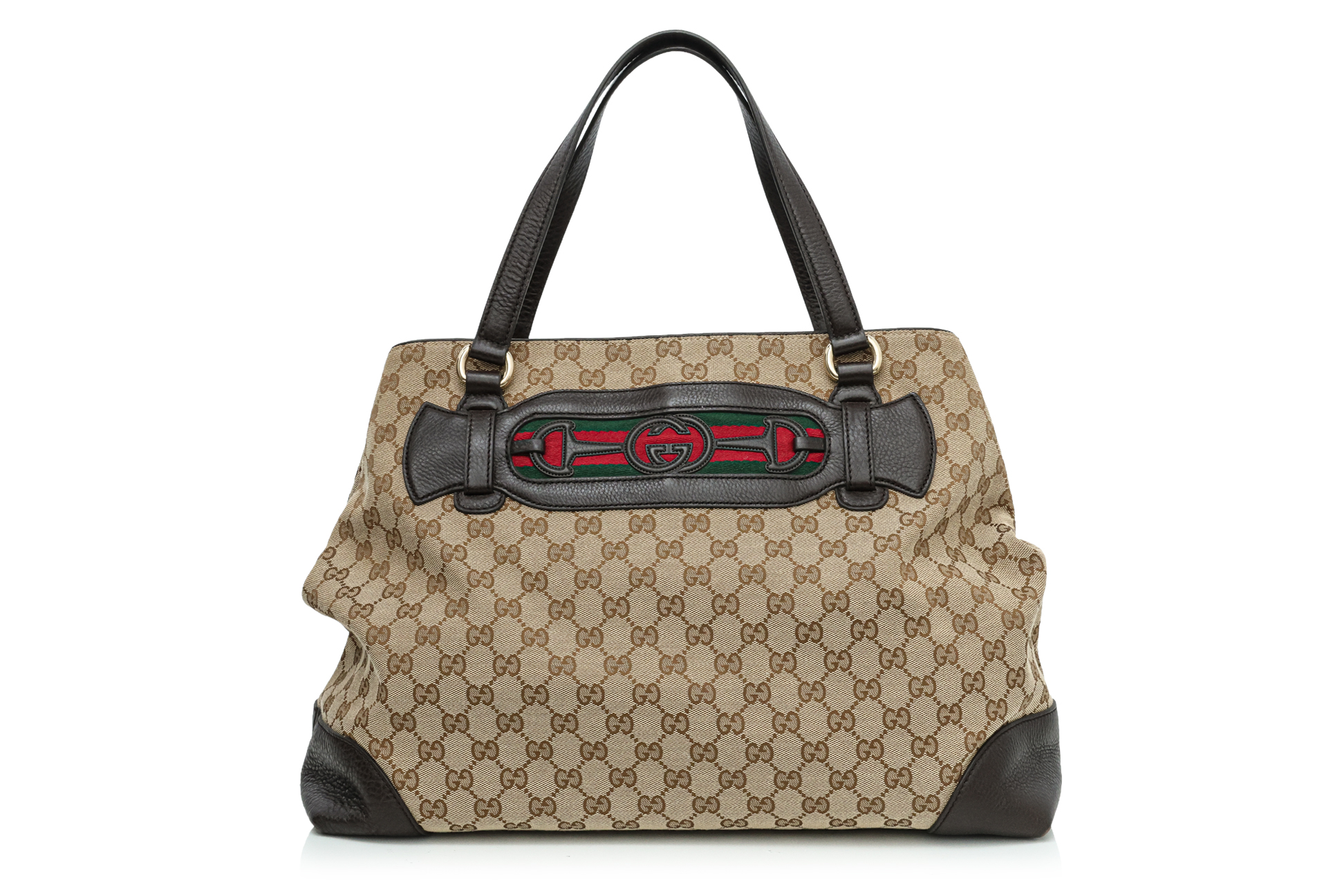 *GUCCI - A MONOGRAM DRESSAGE TOTE BAG