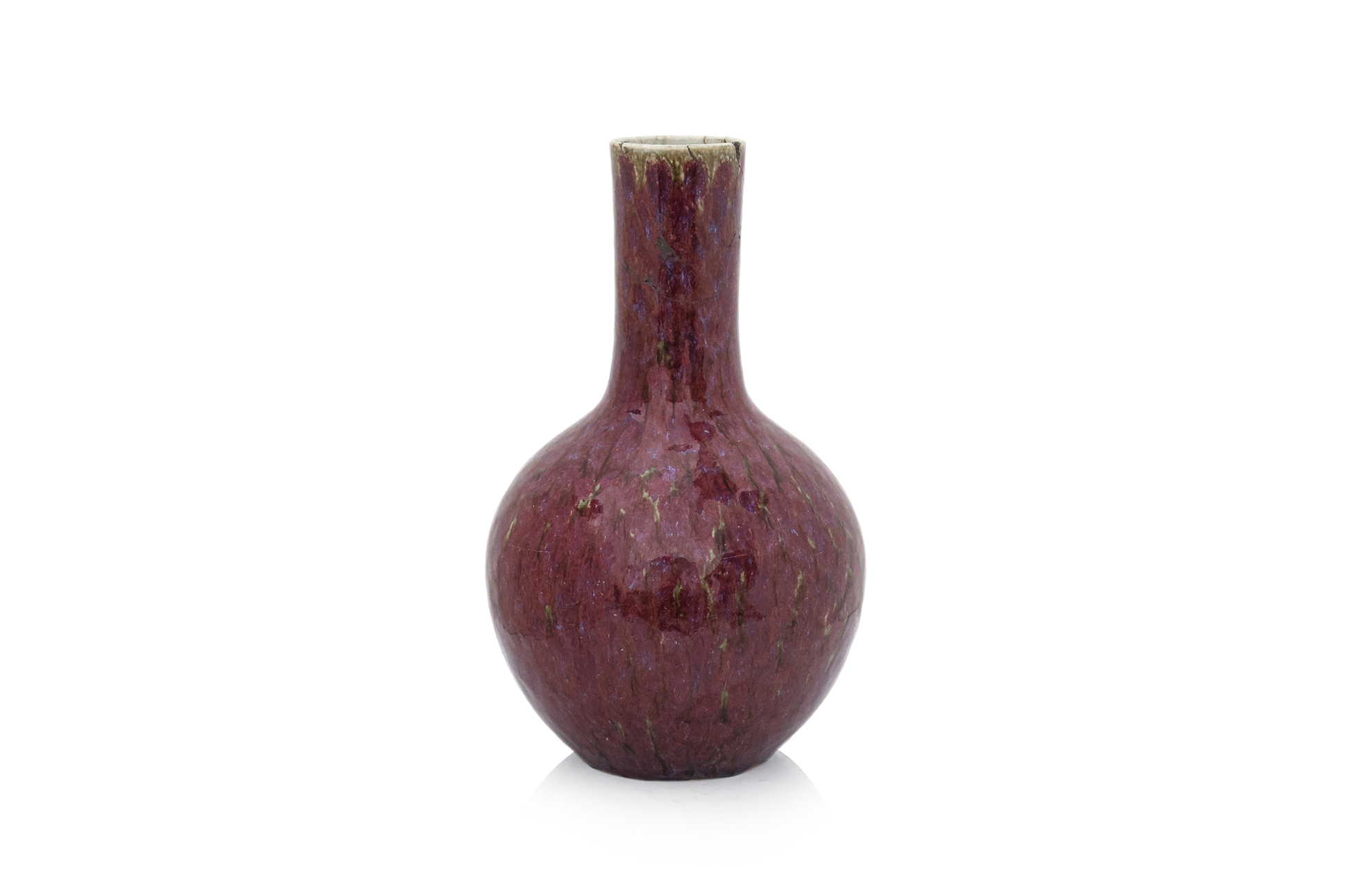 A LARGE FLAMBÉ-GLAZED PORCELAIN VASE